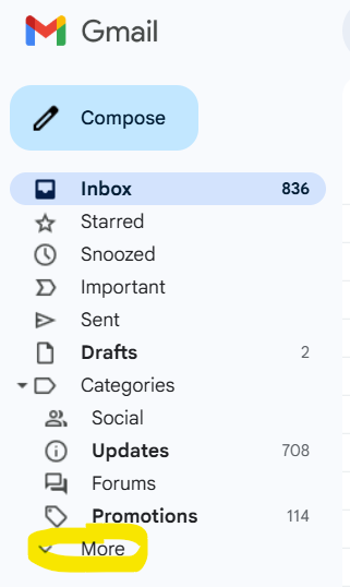 GMail More Settings
